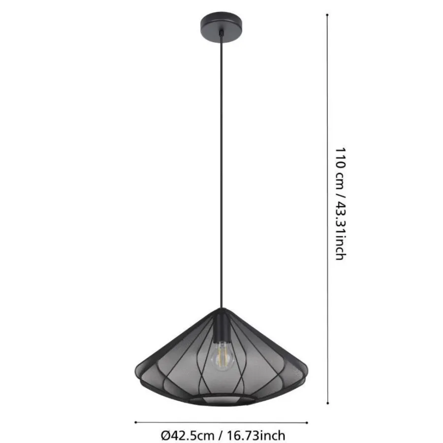 Eglo Loftlamper*Dolwen pendel Ø42,5 cm Sort
