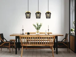 Eglo Loftlamper*Escandidos langbordspendel sort/guld