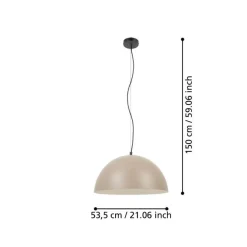 Eglo Loftlamper*Gaetano 1 pendel Ø53 cm Sand