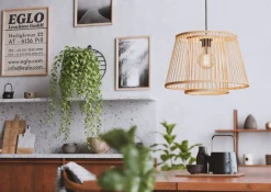 Eglo Loftlamper*Hykeham pendel Ø38 cm Natur