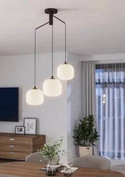 Eglo Loftlamper*Mantunalle klyngependel Opal/hvid