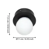Eglo Loftlamper*Mosiano loft- og væglampe sort/hvid Ø11 cm