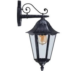 Eglo Udendørslamper*Navedo væglampe nedadvendt sort/sølv 47,5 cm Sort og sølv