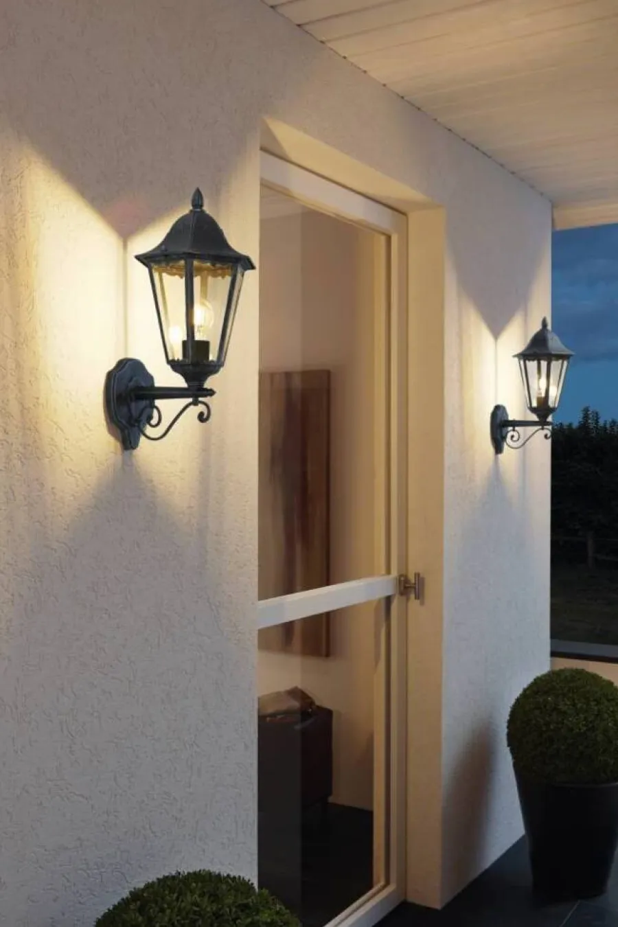 Eglo Udendørslamper*Navedo væglampe opadvendt sort/sølv 47,5 cm Sort og sølv