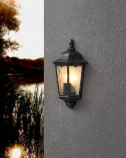 Eglo Udendørslamper*Navedo væglampe sort/sølv 43 cm Sort og sølv