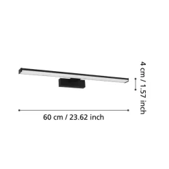 Eglo Væglamper*Pandella 1 væglampe sort 60 cm