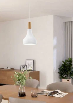 Eglo Loftlamper*Sabinar pendel Ø18 cm Hvid/brun