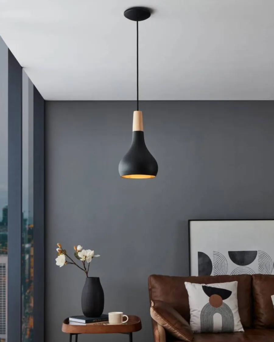 Eglo Loftlamper*Sabinar pendel Ø18 cm Sort/brun