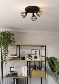 Eglo Loftlamper*Sonnino rondel spotlampe sort Ø25 cm