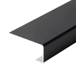 Fibercement*Endekant til facadebeklædning sort