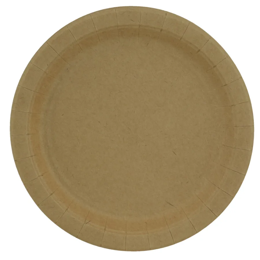 Husholdningsartikler|Campingudstyr*Engangstallerken i papir Ø18 cm 10 stk.