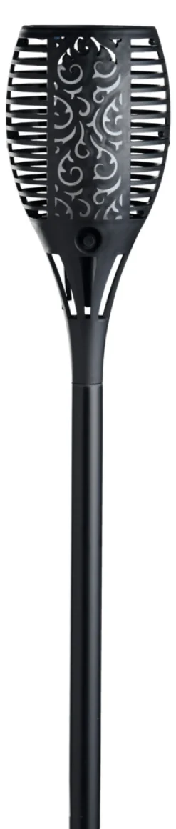 Garden® Sæsonafslutning|Solcellelamper*Fakkel med solceller Ø12 x H78 cm - Sort
