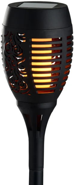 Garden® Sæsonafslutning|Solcellelamper*Fakler med solceller Ø9 x H58 cm 2-pk. - Sort
