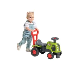 Falk Legetøj*Claas-traktor m/skubbehåndtag, rat og horn Rød/grøn/sort