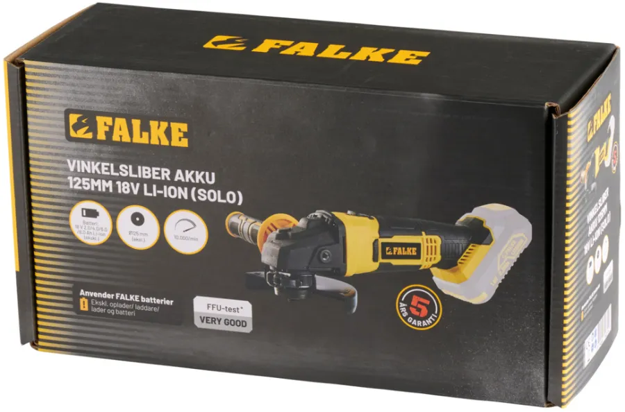 Falke® Polere- & Slibemaskiner*akku vinkelsliber 125 mm