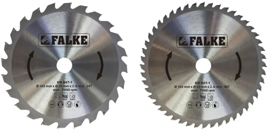 Falke® Savblade & -Klinger*rundsavsklingesæt Ø165 mm 2 stk.