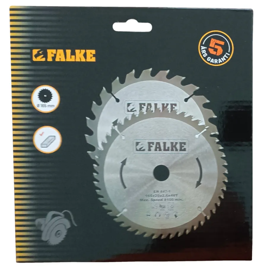 Falke® Savblade & -Klinger*rundsavsklingesæt Ø165 mm 2 stk.