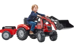Falk Legetøj*Massey Ferguson S8740 frontlæsser med vogn Rød