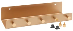 FibroTech Akustikpaneler & Tilbehør*hylde m/kroge 32 x 10,2 cm - Messingfinish