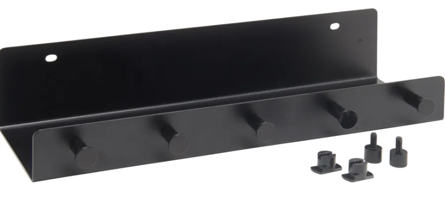 FibroTech Akustikpaneler & Tilbehør*hylde m/kroge 32 x 10,2 cm - Sort