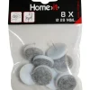HOME it Filtpuder*Filtpuder med søm Ø28 mm grå - 8 stk.