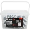 HOME it Filtpuder*Filtpuder med søm Ø24 mm grå - 80 stk.
