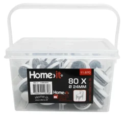HOME it Filtpuder*Filtpuder med søm Ø24 mm grå - 80 stk.