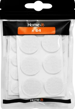 HOME it Filtpuder*Filtpuder selvklæbende ass. hvid - 64 stk.