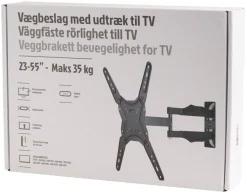 Tv-Ophæng*Fladskærmsbeslag med udtræk og kip 23-55
