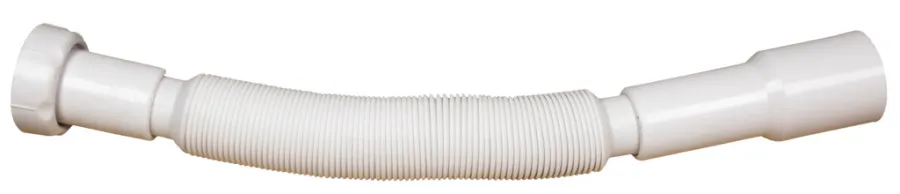 Afløbsrør*Flexslange t/afløb 1 1/4" x 32 x 800 mm Hvid
