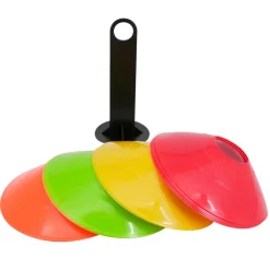Sæsonafslutning|Spil & Underholdning*Fodboldtoppe m/holder Ø19 cm 16 stk. rød/guld/grøn/orange