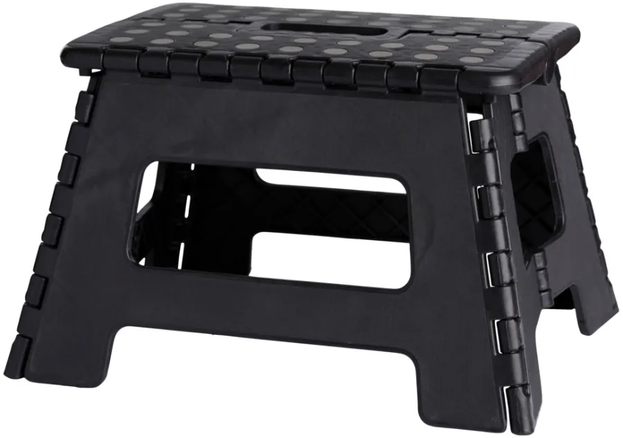 Campingudstyr|Trappestiger, Arbejdsbukke & Skamler*Foldbar skammel 32 x 25 x 22 cm Sort