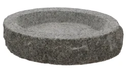 Gardenlife Bird Fuglefrø & Fuglehuse*Fuglebad granit 26 x 17 x 7,4 cm Natur/gråmeleret