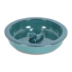 Gardenlife Bird Fuglefrø & Fuglehuse*Fuglebad keramik Ø27 x 5,8 cm Blå