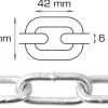 HOME it Kæder & Wirer*Galvaniseret kæde langleddet Ø6 mm x 5 meter