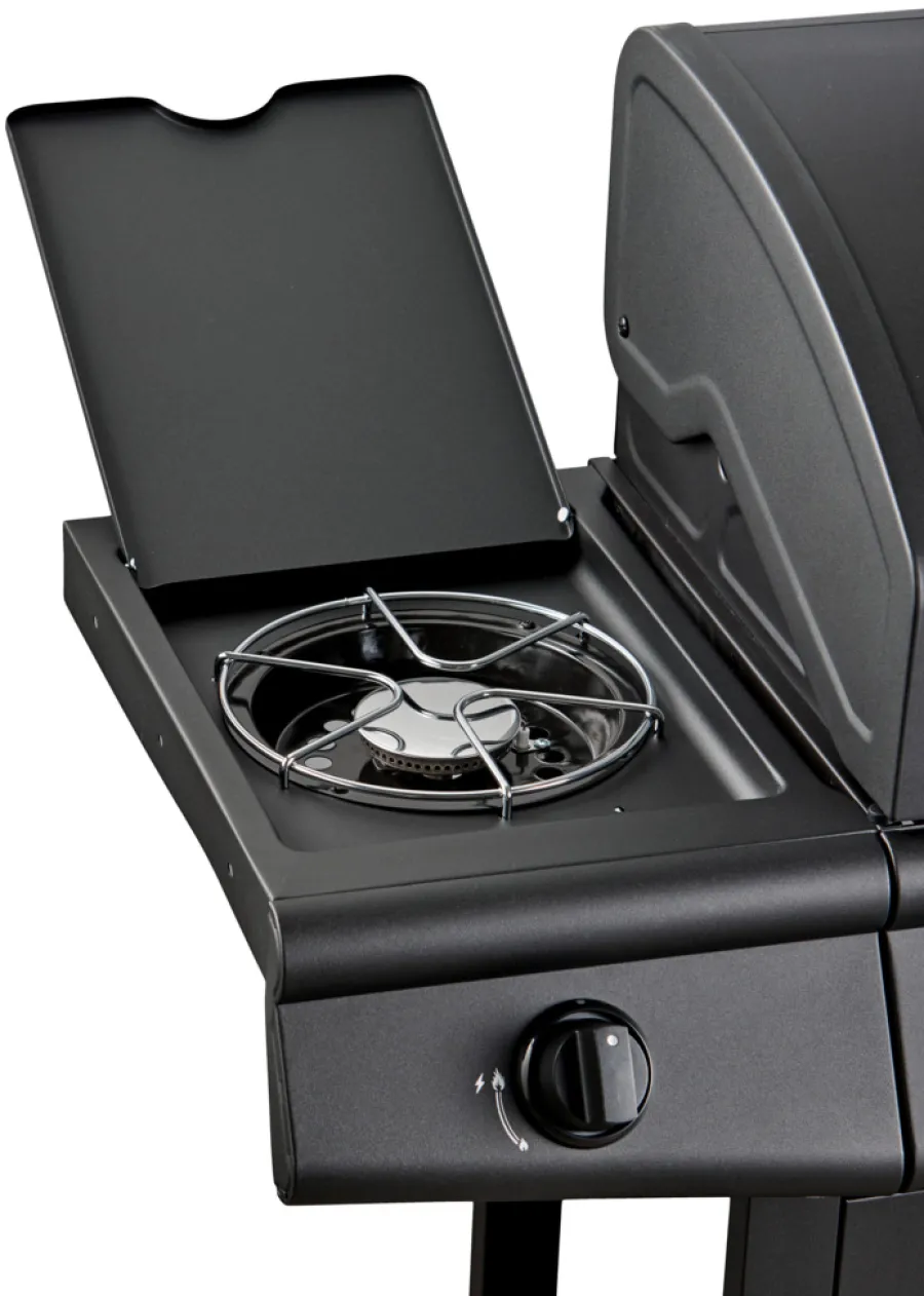 Grillexpert® Gasgrill*Gasgrill 3 brændere og sidebrænder sort -