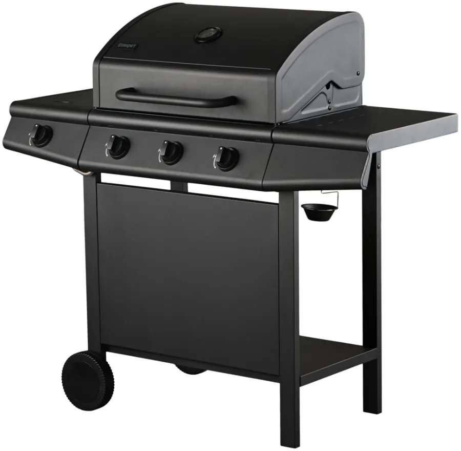 Grillexpert® Gasgrill*Gasgrill 3 brændere og sidebrænder sort -
