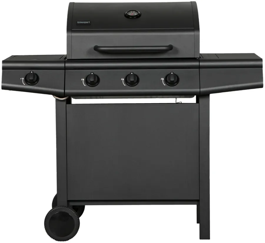 Grillexpert® Gasgrill*Gasgrill 3 brændere og sidebrænder sort -