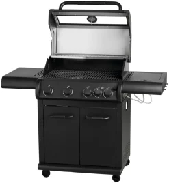 Grillexpert® Gasgrill*Gasgrill med 4 brændere & PowerBurner - Sort