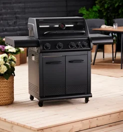 Grillexpert® Gasgrill*Gasgrill med 4 brændere & PowerBurner - Sort