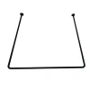 GEYSER® Badeforhæng*forhængsstang U-form 90 x 90 x 90 cm sort