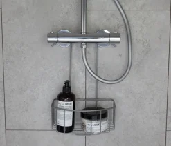 GEYSER® Brusehylder*trådkurv m/bøjleophæng mat grå