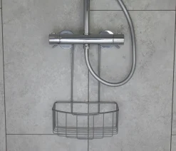 GEYSER® Brusehylder*trådkurv m/bøjleophæng mat grå