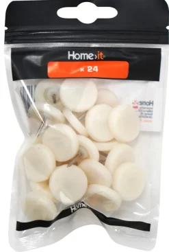 HOME it Filtpuder*Glidesøm Ø25 mm hvid plast - 24 stk.