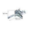 HOME it Dør- & Vinduesbeslag*Glipfald 120 mm galvaniseret