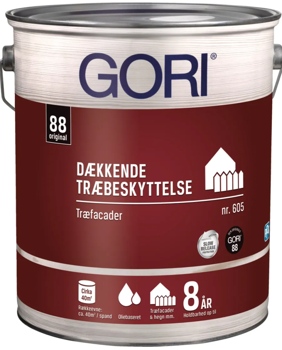 GORI Træbeskyttelse*605 dækkende træbeskyttelse 5 liter Kulsort
