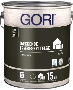 GORI Træbeskyttelse*612 dækkende træbeskyttelse 5 liter Kulsort
