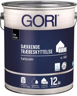 GORI Træbeskyttelse*606 dækkende træbeskyttelse 5 liter Renhvid