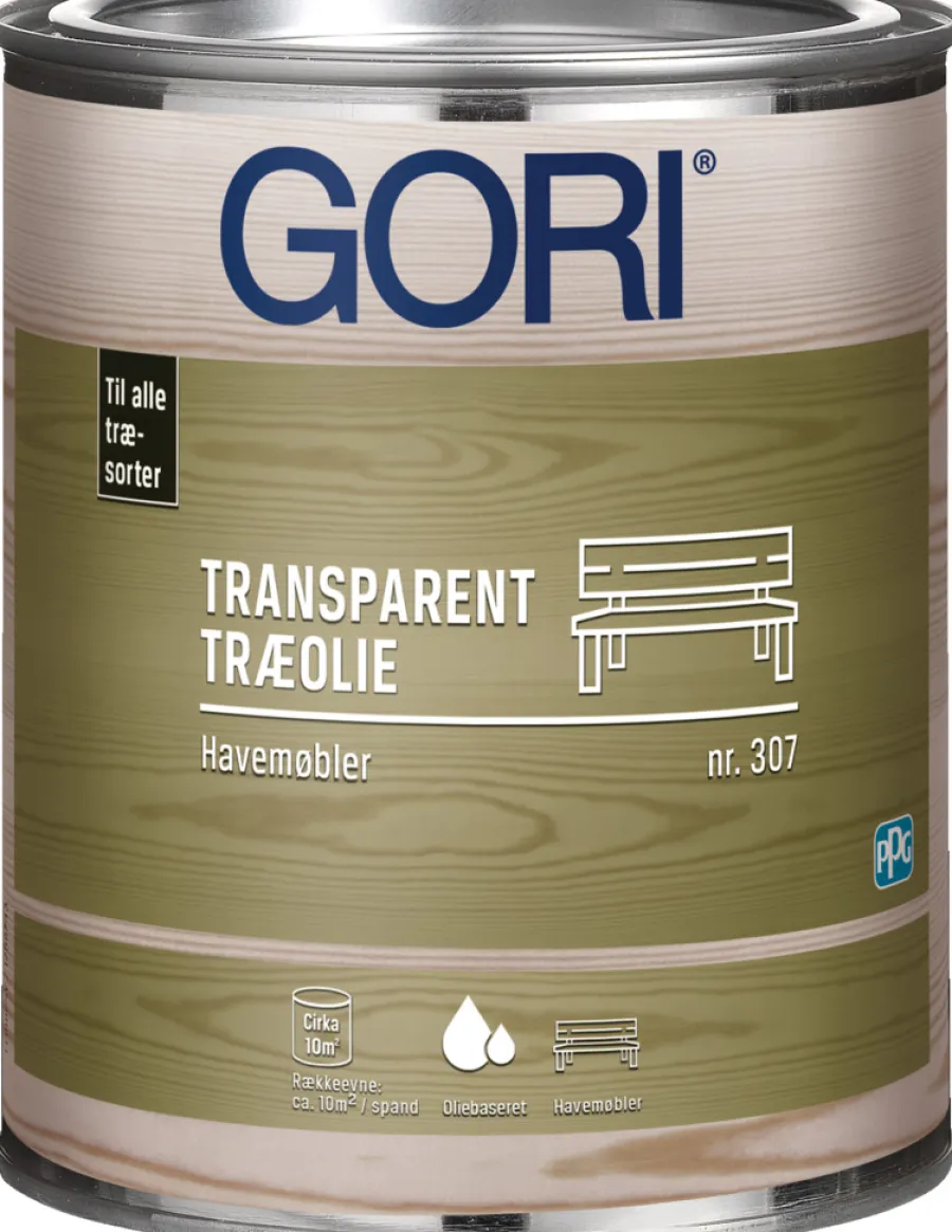 GORI Træolie*307 transparent træolie til havemøbler 0,75 liter Teak