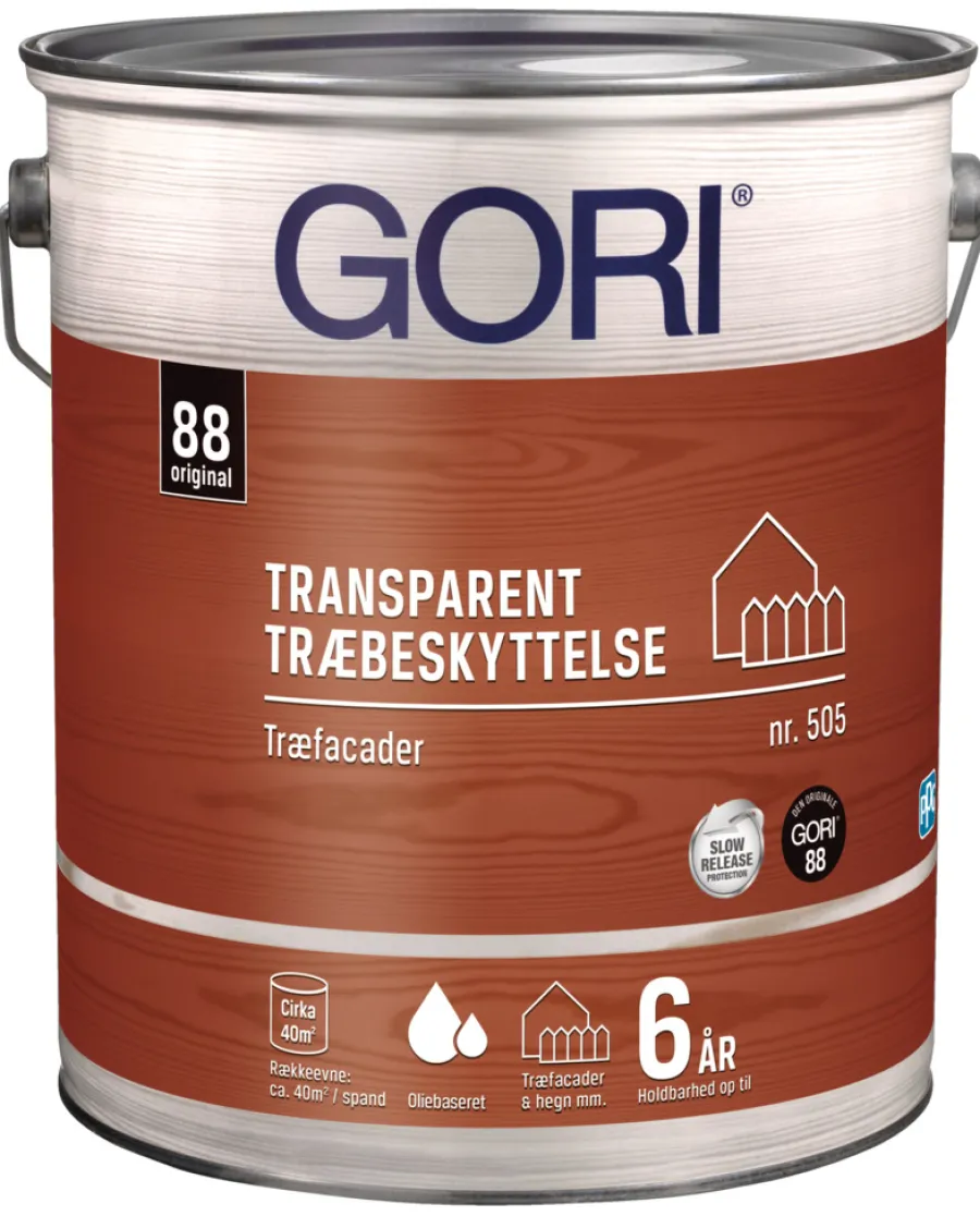 GORI Træbeskyttelse*505 transparent træbeskyttelse ibenholt 5 liter Sort ibenholt